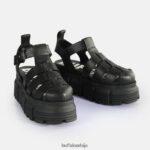 ава фисхер сандале на платформи веганске Buffalo црнD02H4J572 |сандале - Слика 4