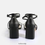 април глам сандале са потпетицом веганске Buffalo црнD02H4J86 |сандале - Слика 5