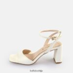 април уредне сандале са потпетицом веганске Buffalo Бисерно бела бојаD02H4J244 |сандале