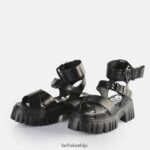 веганске сандале на платформи лав цхокер Buffalo црнD02H4J181 |сандале - Слика 4
