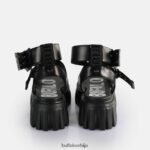 веганске сандале на платформи лав цхокер Buffalo црнD02H4J181 |сандале - Слика 5