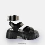 веганске сандале на платформи лав цхокер Buffalo црнD02H4J181 |сандале - Слика 6