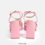 веганске сандале са штиклом са вишњом Buffalo розеD02H4J312 |сандале - Слика 5