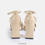вишње уредне сандале са потпетицом веганске Buffalo бежD02H4J442 |сандале - Слика 5