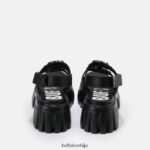 лион пиерце платформа сандале веганске Buffalo црнD02H4J870 |сандале - Слика 5