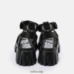 лион рив платформа сандале веганске Buffalo црнD02H4J871 |сандале - Слика 5