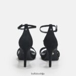 мелисса 2 сандале на пету веганске Buffalo црнD02H4J216 |сандале - Слика 5