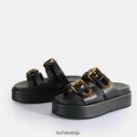 ноа ари сандале на платформи веганске Buffalo црнD02H4J18 |слајдови - Слика 4
