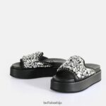 ноа глам слиде платформ сандале веганске Buffalo црнD02H4J60 |слајдови - Слика 4