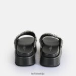 ноа глам слиде платформ сандале веганске Buffalo црнD02H4J60 |слајдови - Слика 5
