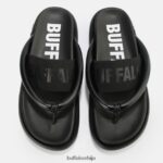 Реи Флип платформ сандале веганске Buffalo црнD02H4J722 |слајдови - Слика 3