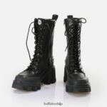риот лаце хи веган Buffalo црнD02H4J821 |чизме - Слика 4