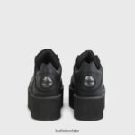 рисинг товерс ниске патике од нубук коже Buffalo црнD02H4J799 |патике - Слика 4
