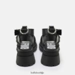 руде уп платформ сандале веганске Buffalo црнD02H4J764 |сандале - Слика 3