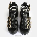 сандале на платформи лавови зуби веганске Buffalo црнD02H4J159 |сандале - Слика 3