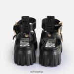 сандале на платформи лавови зуби веганске Buffalo црнD02H4J159 |сандале - Слика 5