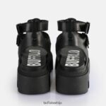 флора на Фисхер платформа сандале веганске Buffalo црнD02H4J642 |сандале - Слика 5