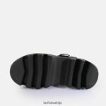 флора слиде платформ сандале веганске Buffalo црнD02H4J565 |слајдови - Слика 7